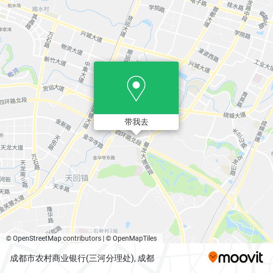 成都市农村商业银行(三河分理处)地图