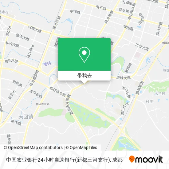 中国农业银行24小时自助银行(新都三河支行)地图