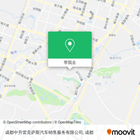 成都中升雷克萨斯汽车销售服务有限公司地图