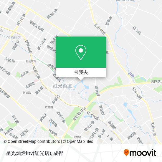星光灿烂ktv(红光店)地图