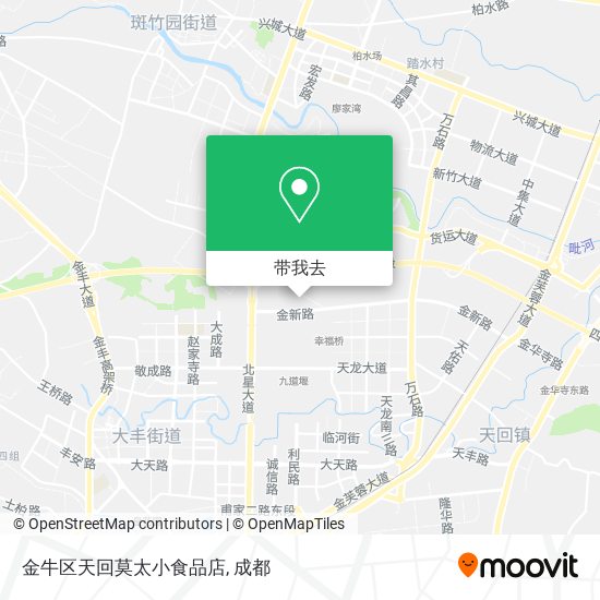 金牛区天回莫太小食品店地图