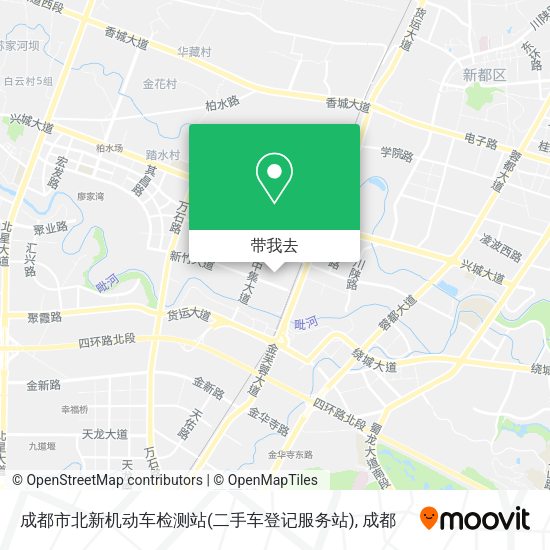 成都市北新机动车检测站(二手车登记服务站)地图