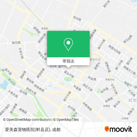 爱美森宠物医院(郫县店)地图
