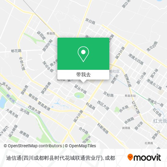迪信通(四川成都郫县时代花城联通营业厅)地图