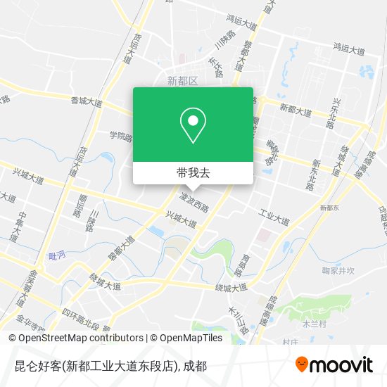 昆仑好客(新都工业大道东段店)地图