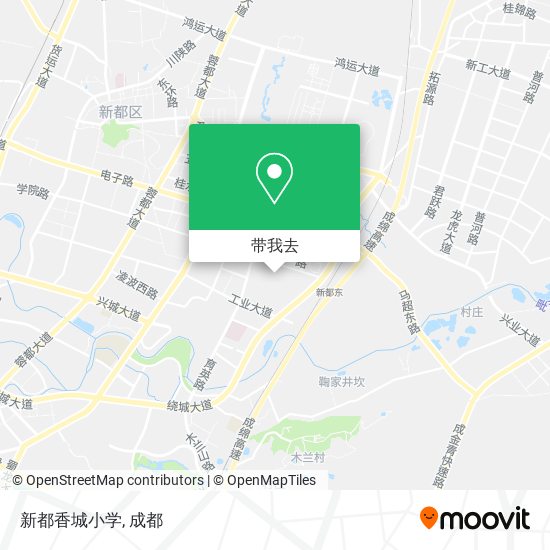新都香城小学地图