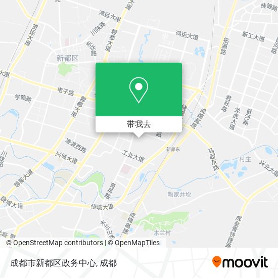 成都市新都区政务中心地图