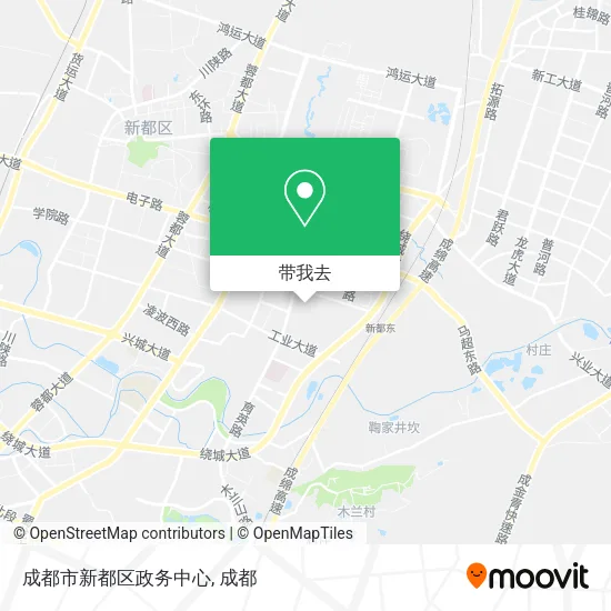成都市新都区政务中心地图