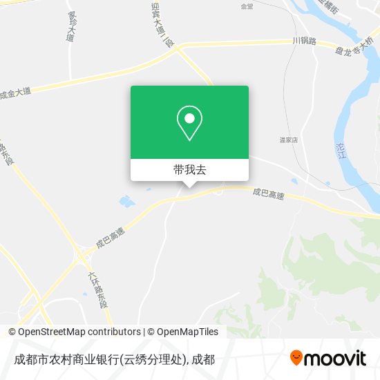 成都市农村商业银行(云绣分理处)地图