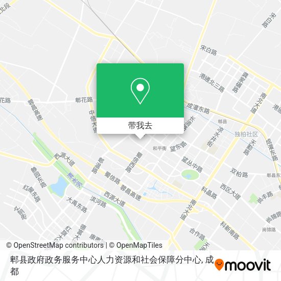 郫县政府政务服务中心人力资源和社会保障分中心地图