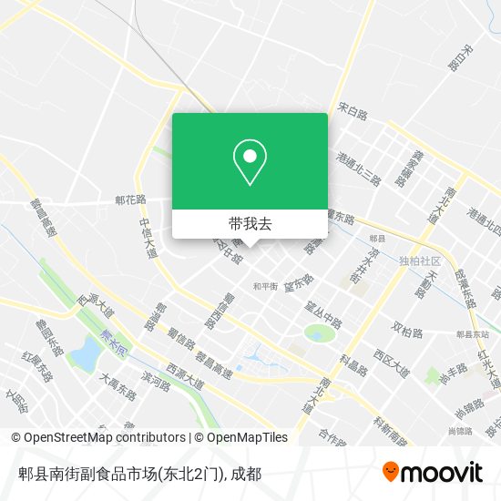 郫县南街副食品市场(东北2门)地图