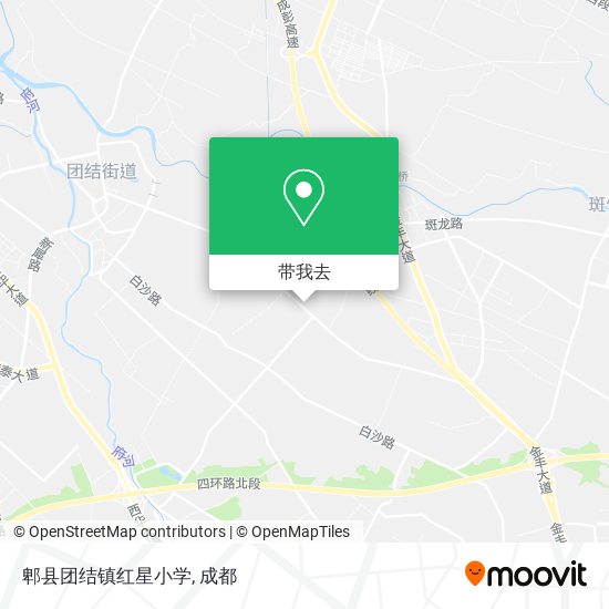 郫县团结镇红星小学地图