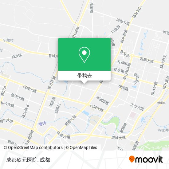 成都欣元医院地图