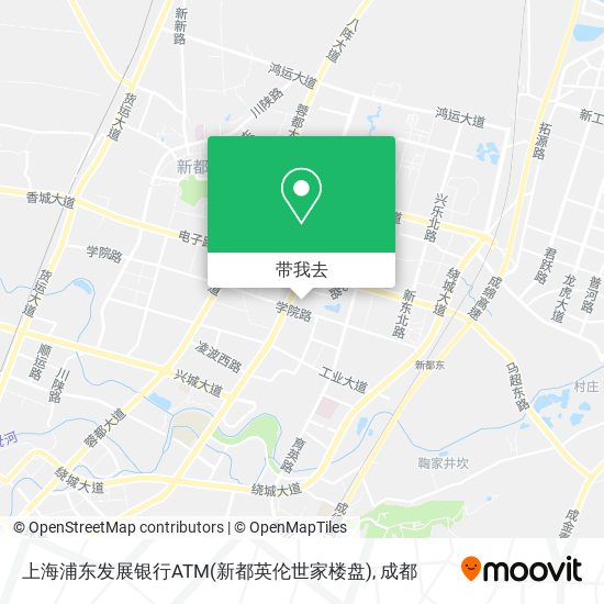 上海浦东发展银行ATM(新都英伦世家楼盘)地图