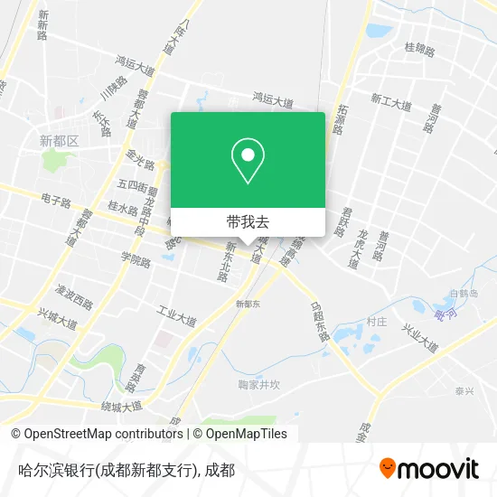 哈尔滨银行(成都新都支行)地图