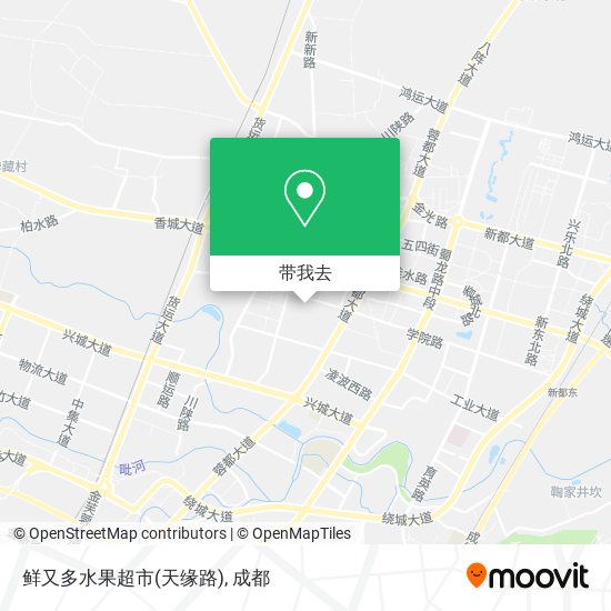 鲜又多水果超市(天缘路)地图