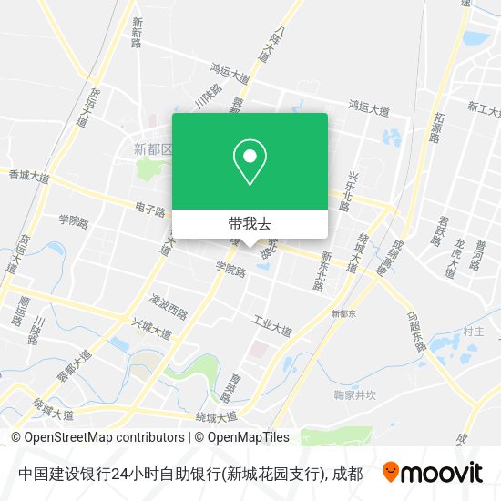 中国建设银行24小时自助银行(新城花园支行)地图