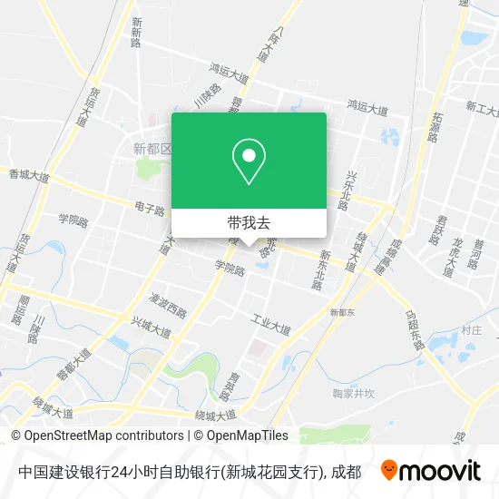 中国建设银行24小时自助银行(新城花园支行)地图