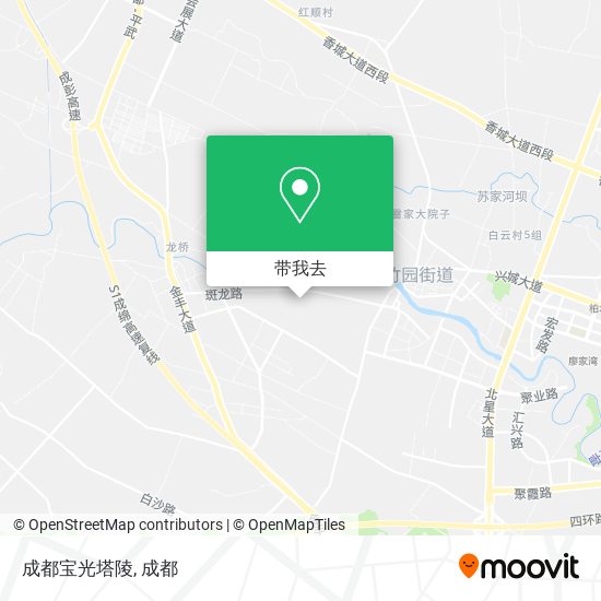 成都宝光塔陵地图