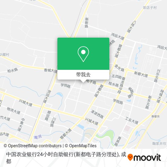 中国农业银行24小时自助银行(新都电子路分理处)地图