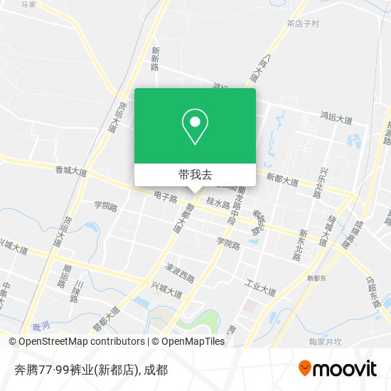 奔腾77·99裤业(新都店)地图