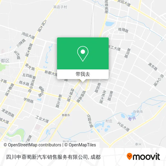 四川申蓉蜀新汽车销售服务有限公司地图