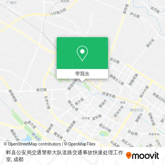 郫县公安局交通警察大队道路交通事故快速处理工作室地图