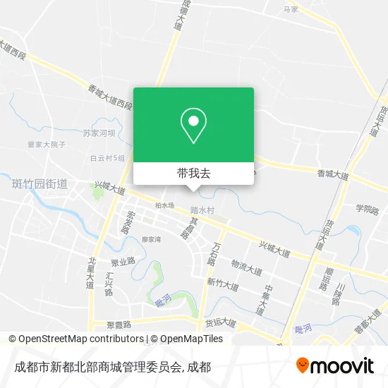 成都市新都北部商城管理委员会地图