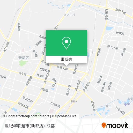 世纪华联超市(新都店)地图