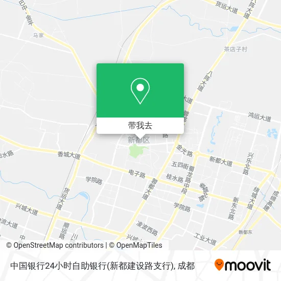 中国银行24小时自助银行(新都建设路支行)地图