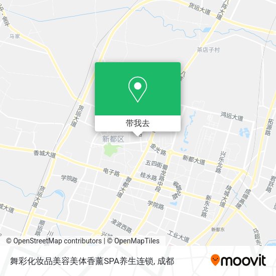 舞彩化妆品美容美体香薰SPA养生连锁地图