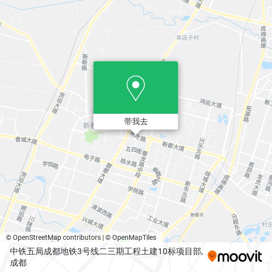 中铁五局成都地铁3号线二三期工程土建10标项目部地图