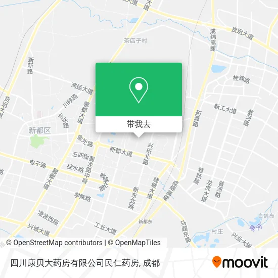 四川康贝大药房有限公司民仁药房地图