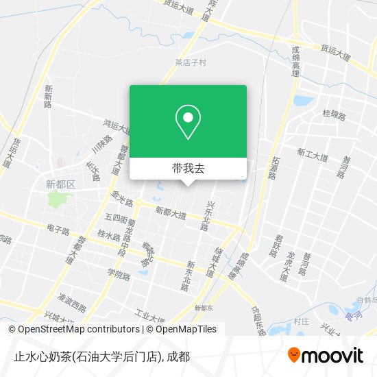 止水心奶茶(石油大学后门店)地图