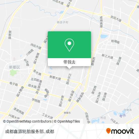 成都鑫源轮胎服务部地图