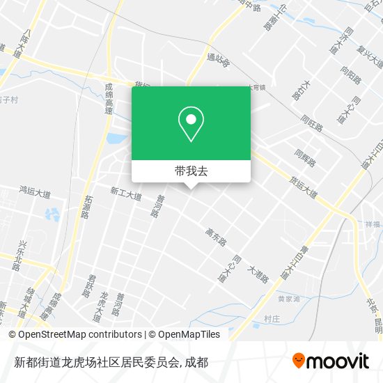 新都街道龙虎场社区居民委员会地图