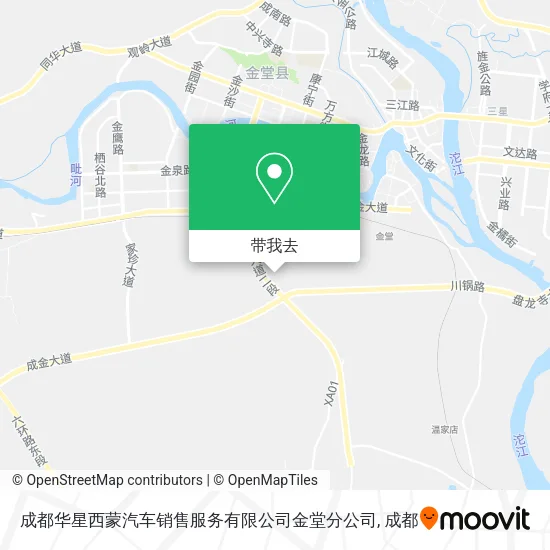 成都华星西蒙汽车销售服务有限公司金堂分公司地图
