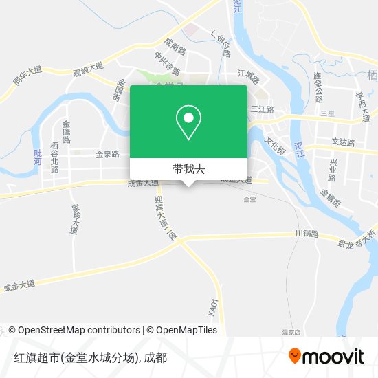 红旗超市(金堂水城分场)地图