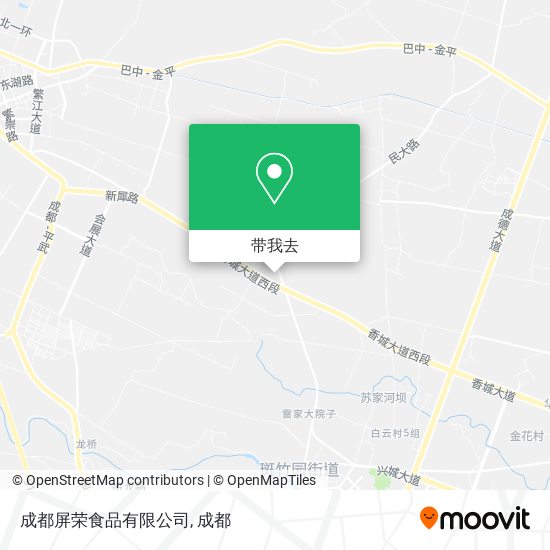 成都屏荣食品有限公司地图