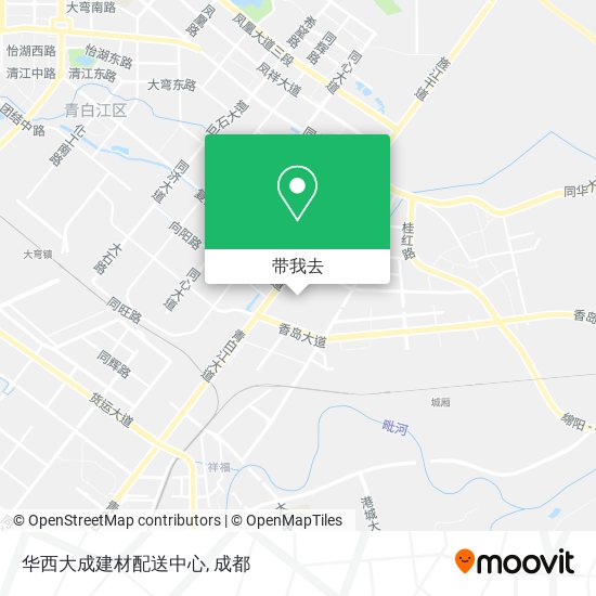 华西大成建材配送中心地图
