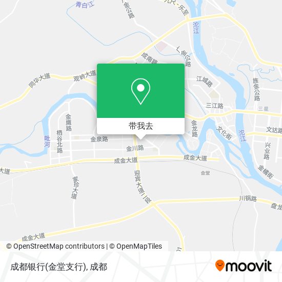 成都银行(金堂支行)地图