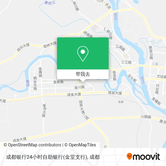 成都银行24小时自助银行(金堂支行)地图
