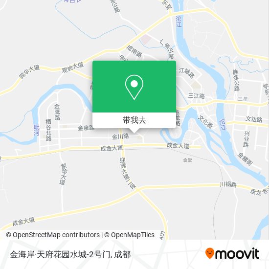 金海岸·天府花园水城-2号门地图