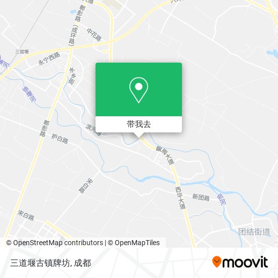 三道堰古镇牌坊地图