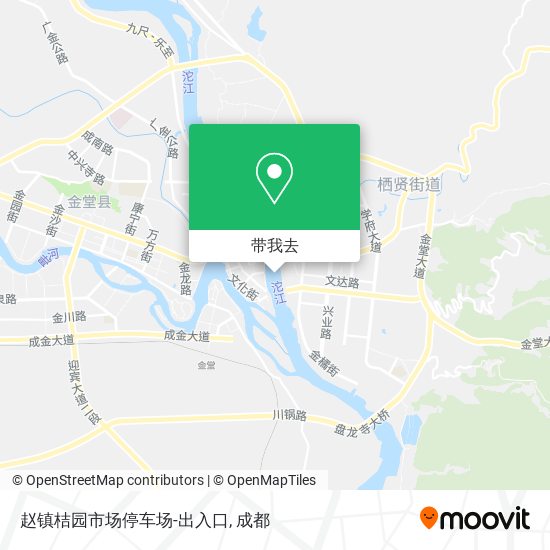 赵镇桔园市场停车场-出入口地图