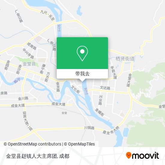 金堂县赵镇人大主席团地图