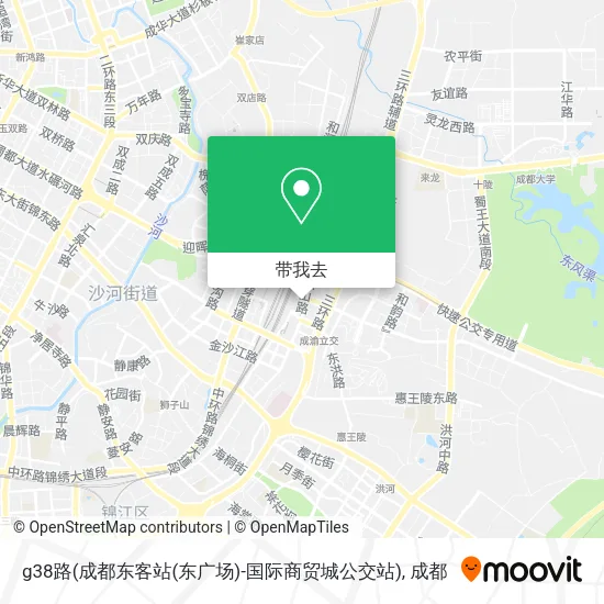 g38路(成都东客站(东广场)-国际商贸城公交站)地图