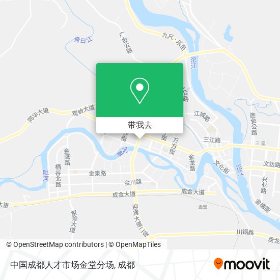 中国成都人才市场金堂分场地图