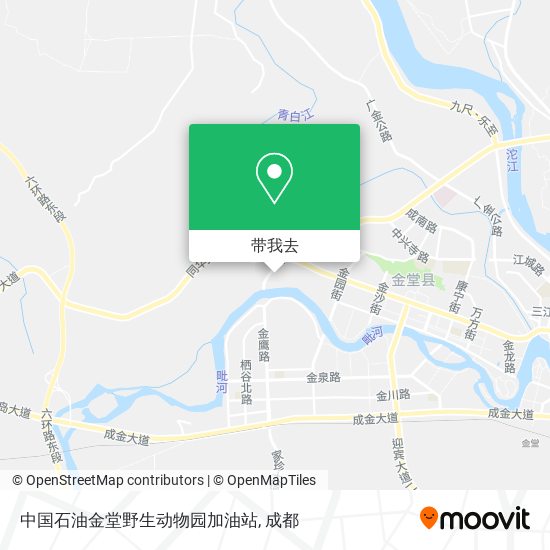 中国石油金堂野生动物园加油站地图