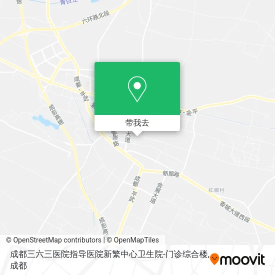 成都三六三医院指导医院新繁中心卫生院-门诊综合楼地图